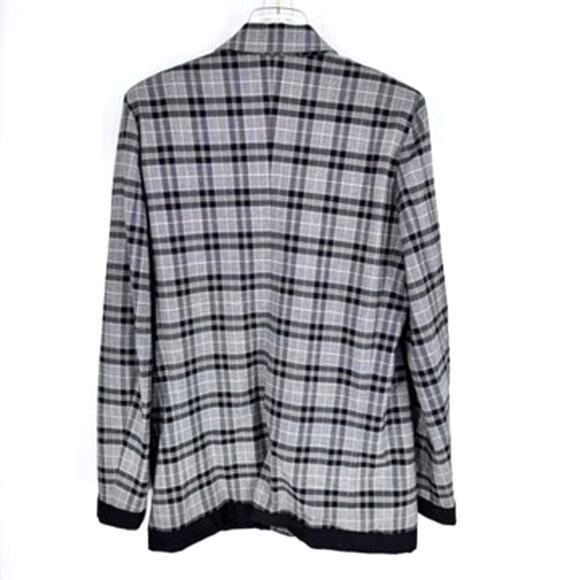 Mistress Rocks Blazer LA Artistry Black Gray Checkered Medium Oversized Cotton - Picture 3 of 8